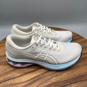 Asics Gel Kayano 27 Shoes Womens Size 8 White Running Comfort Walking Sneakers